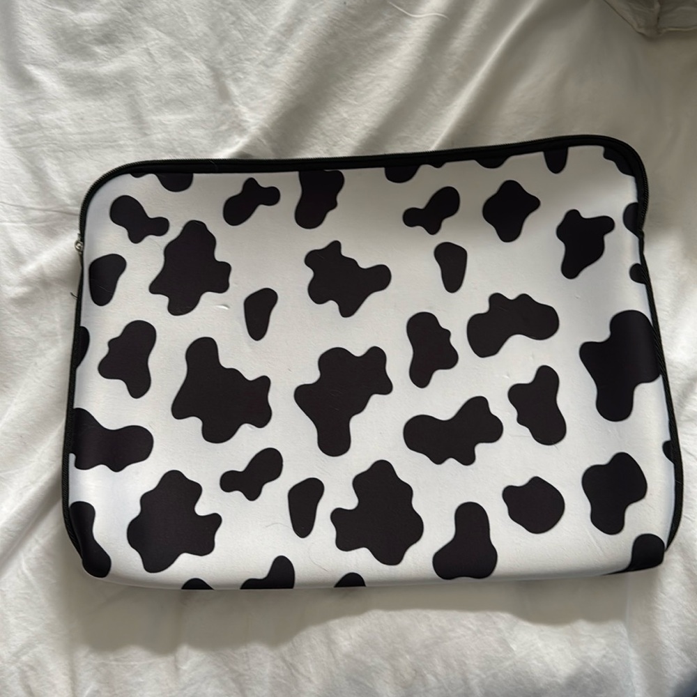 Cow print laptop sleeve case